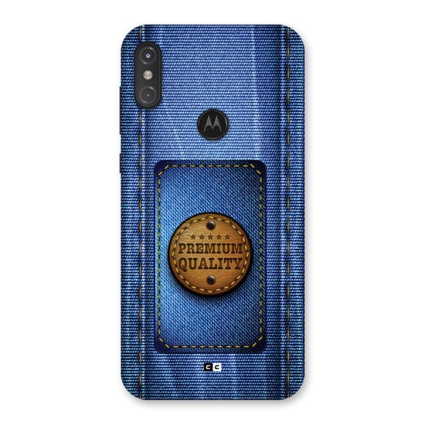 Premium Quality Denim Back Case for Motorola One Power