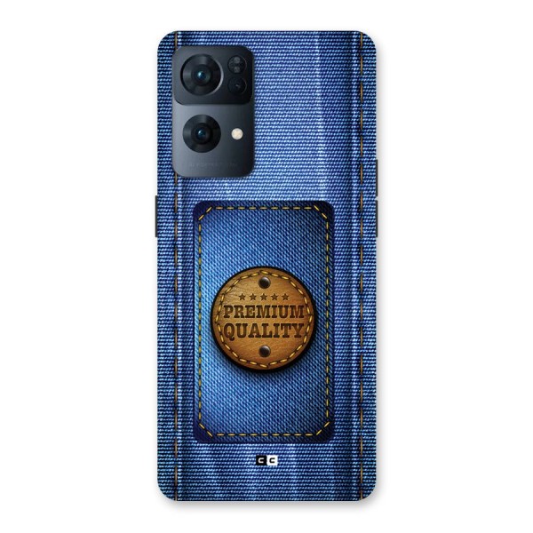 Premium Quality Denim Back Case for Oppo Reno7 Pro 5G