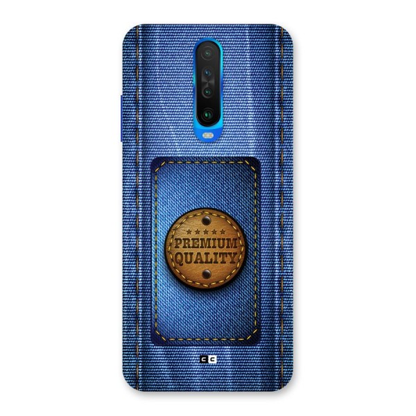 Premium Quality Denim Back Case for Poco X2