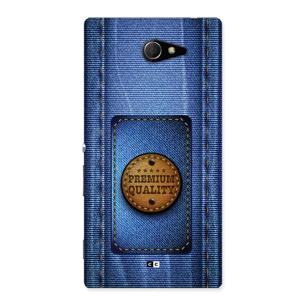 Premium Quality Denim Back Case for Xperia M2