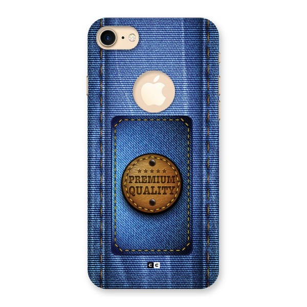 Premium Quality Denim Back Case for iPhone 8 Logo Cut