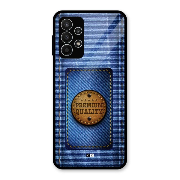 Premium Quality Denim Glass Back Case for Galaxy A23