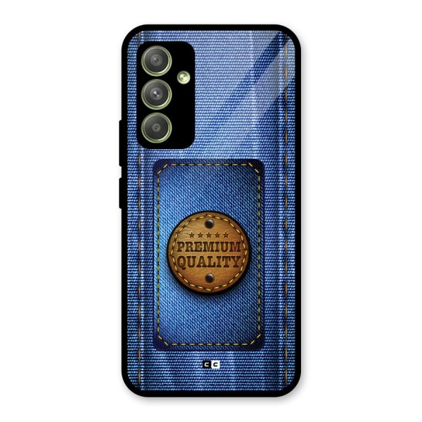 Premium Quality Denim Glass Back Case for Galaxy A54