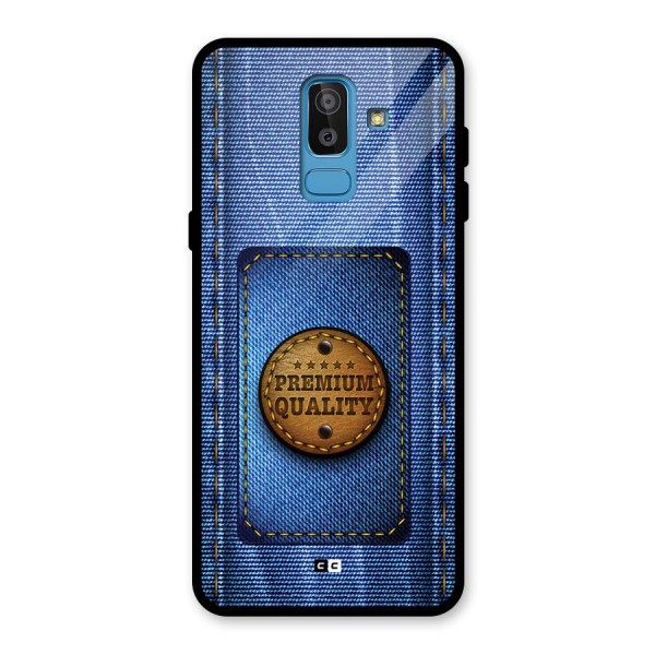 Premium Quality Denim Glass Back Case for Galaxy J8