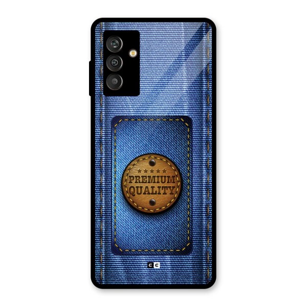 Premium Quality Denim Glass Back Case for Galaxy M13