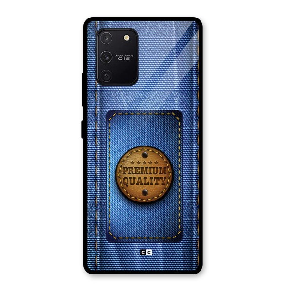 Premium Quality Denim Glass Back Case for Galaxy S10 Lite