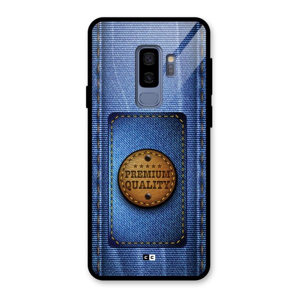 Premium Quality Denim Glass Back Case for Galaxy S9 Plus