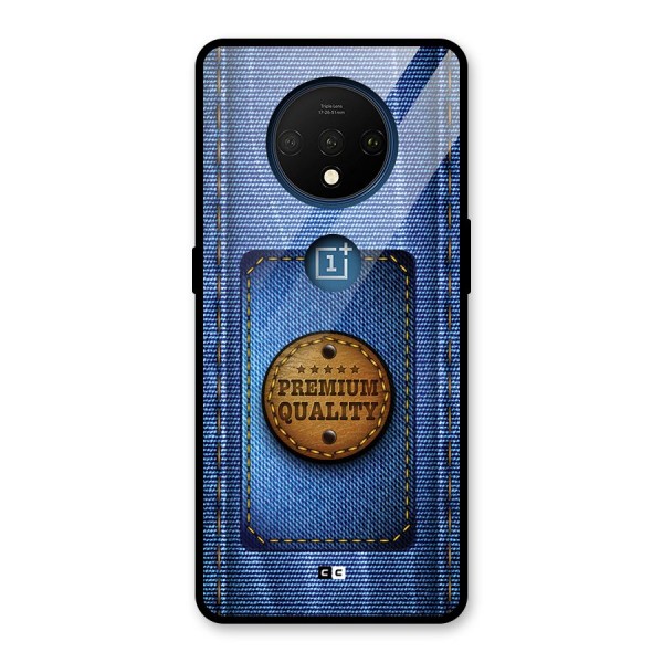 Premium Quality Denim Glass Back Case for OnePlus 7T