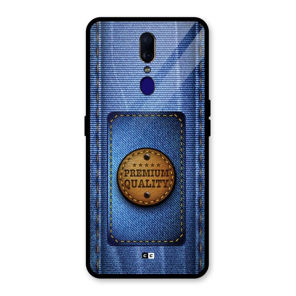 Premium Quality Denim Glass Back Case for Oppo F11