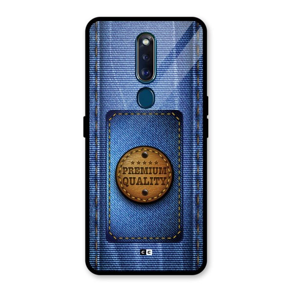 Premium Quality Denim Glass Back Case for Oppo F11 Pro