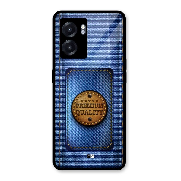 Premium Quality Denim Glass Back Case for Oppo K10 (5G)