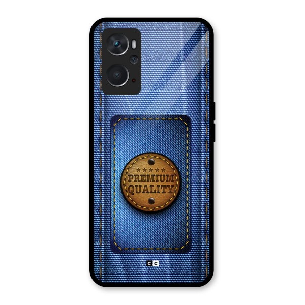 Premium Quality Denim Glass Back Case for Oppo K10 4G