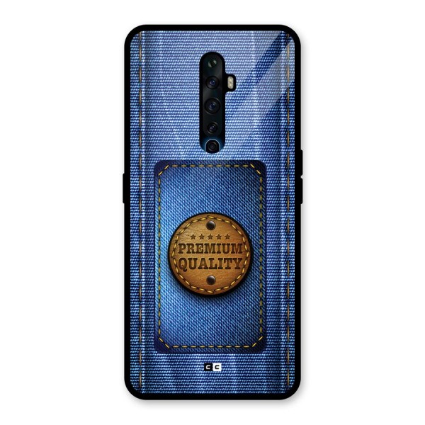 Premium Quality Denim Glass Back Case for Oppo Reno2 F