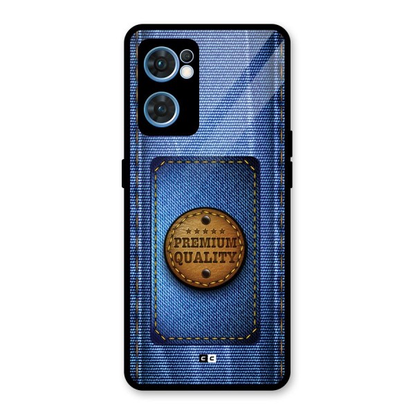 Premium Quality Denim Glass Back Case for Oppo Reno7 5G