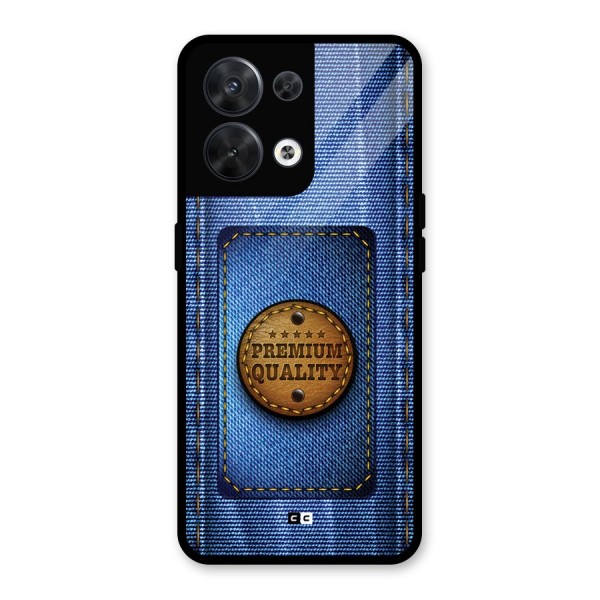 Premium Quality Denim Glass Back Case for Oppo Reno8 5G