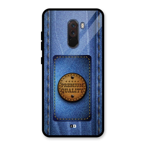 Premium Quality Denim Glass Back Case for Poco F1