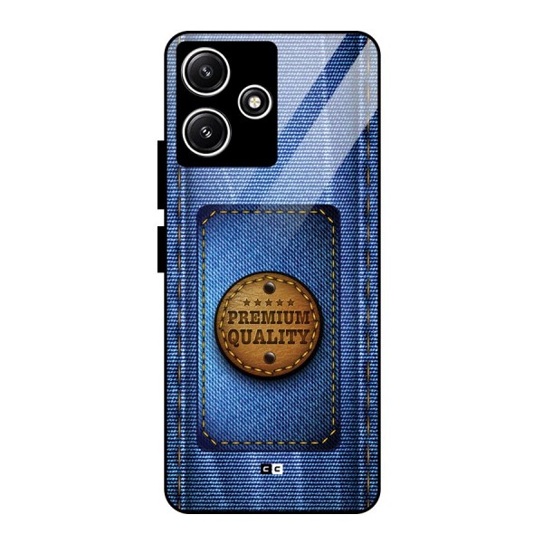 Premium Quality Denim Glass Back Case for Poco M6 Pro