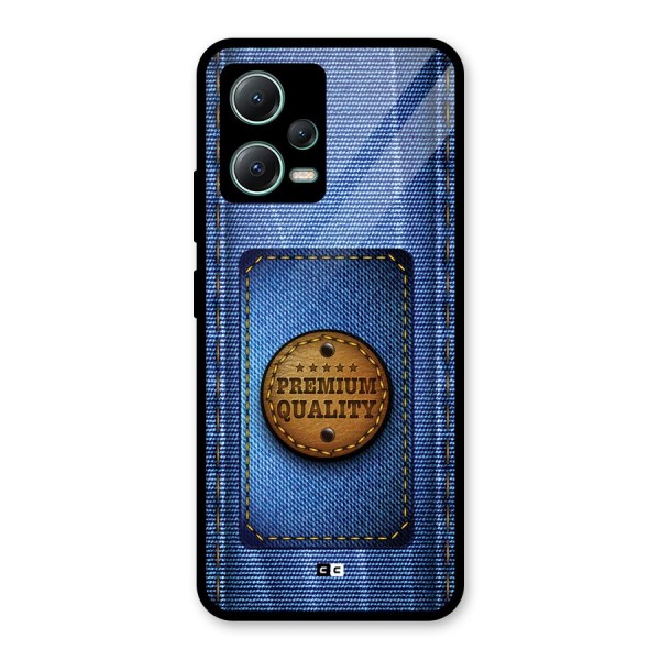 Premium Quality Denim Glass Back Case for Poco X5