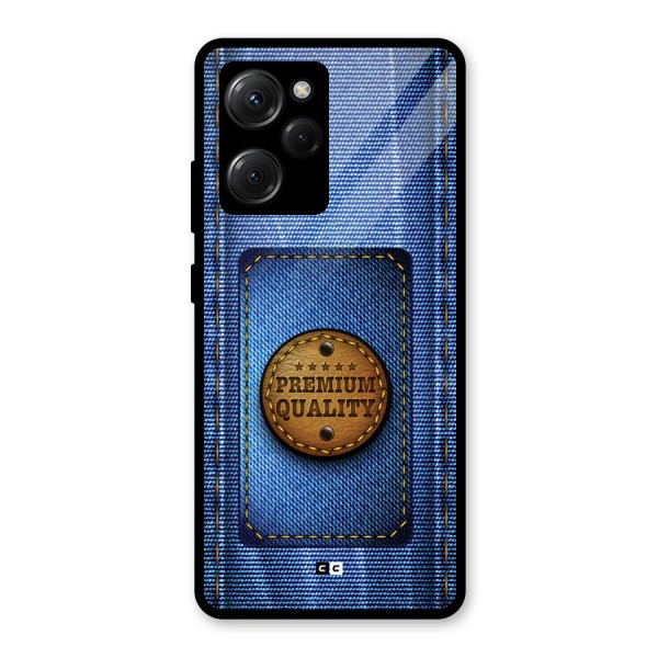 Premium Quality Denim Glass Back Case for Poco X5 Pro