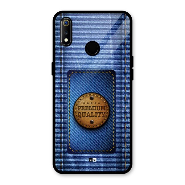 Premium Quality Denim Glass Back Case for Realme 3