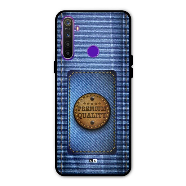 Premium Quality Denim Glass Back Case for Realme 5s