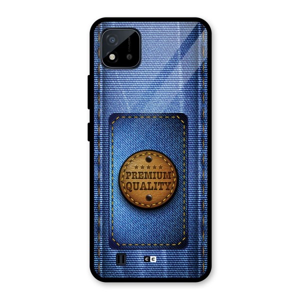 Premium Quality Denim Glass Back Case for Realme C11 2021