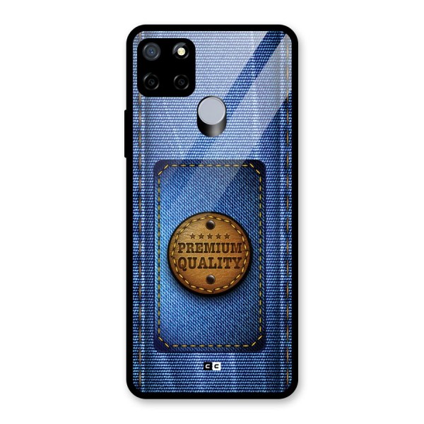 Premium Quality Denim Glass Back Case for Realme C15