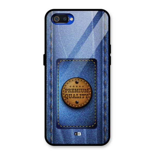 Premium Quality Denim Glass Back Case for Realme C2