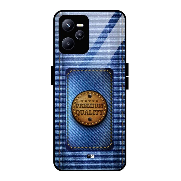 Premium Quality Denim Glass Back Case for Realme C35