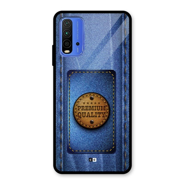 Premium Quality Denim Glass Back Case for Redmi 9 Power