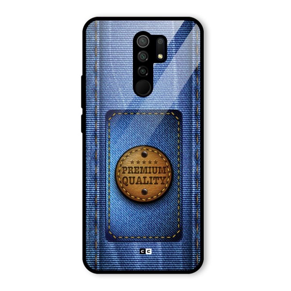 Premium Quality Denim Glass Back Case for Redmi 9 Prime