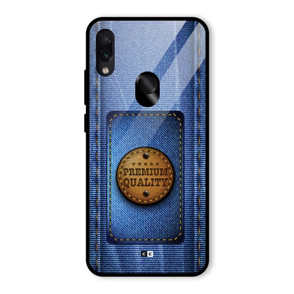 Premium Quality Denim Glass Back Case for Redmi Note 7