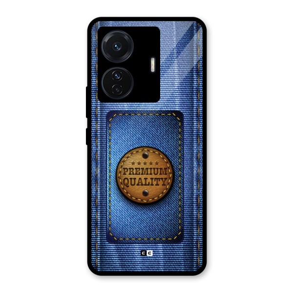 Premium Quality Denim Glass Back Case for Vivo T1 Pro