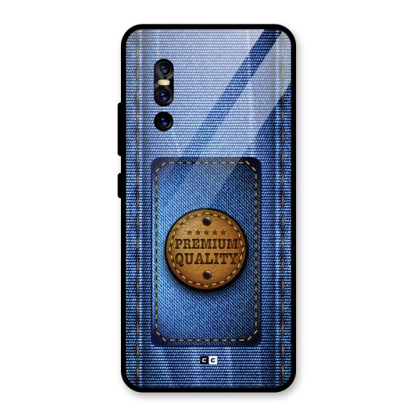 Premium Quality Denim Glass Back Case for Vivo V15 Pro