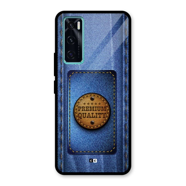 Premium Quality Denim Glass Back Case for Vivo V20 SE