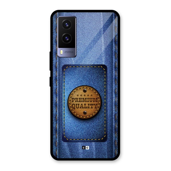 Premium Quality Denim Glass Back Case for Vivo V21e 5G