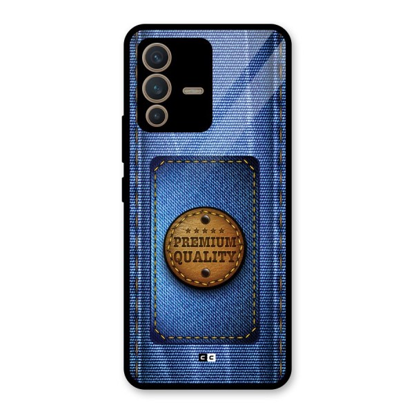 Premium Quality Denim Glass Back Case for Vivo V23 5G