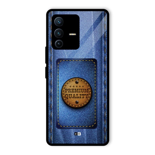 Premium Quality Denim Glass Back Case for Vivo V23 Pro