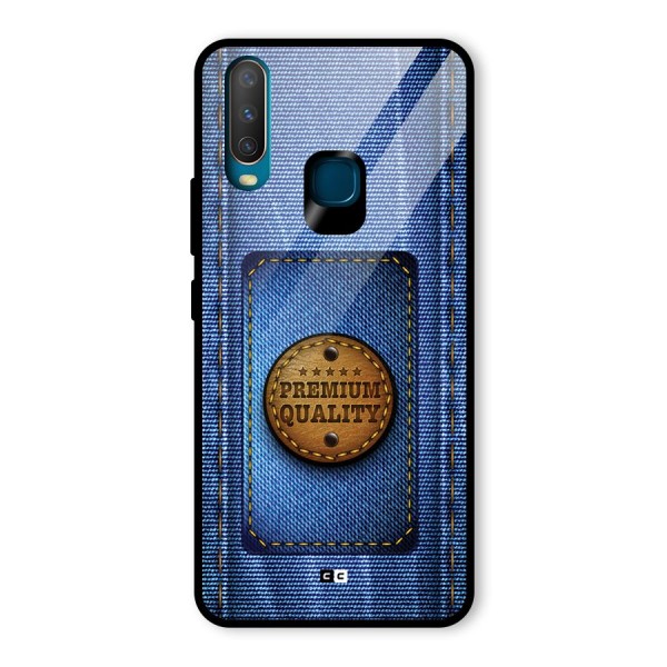 Premium Quality Denim Glass Back Case for Vivo Y15