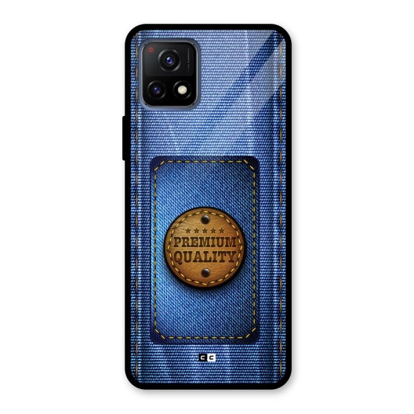 Premium Quality Denim Glass Back Case for Vivo Y72 5G