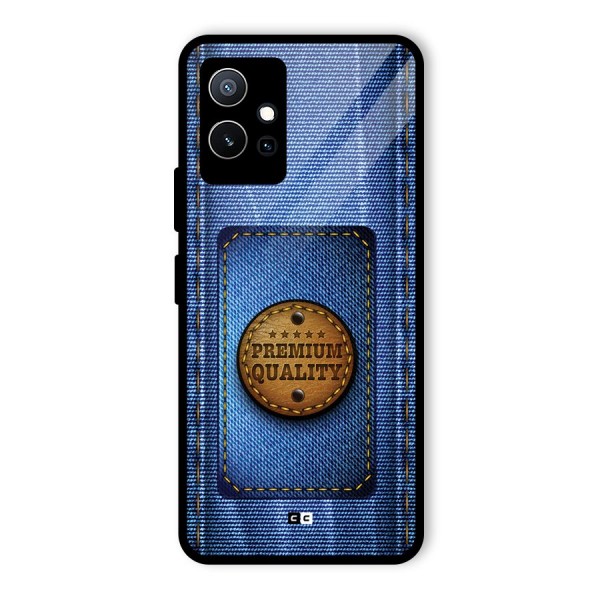 Premium Quality Denim Glass Back Case for Vivo iQOO Z6