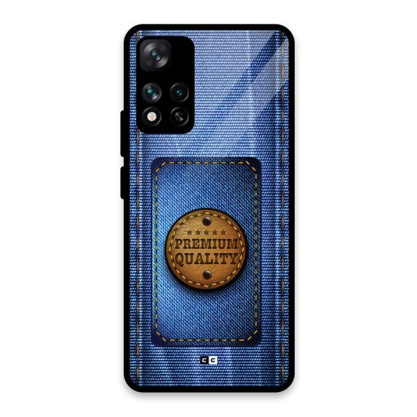 Premium Quality Denim Glass Back Case for Xiaomi 11i 5G