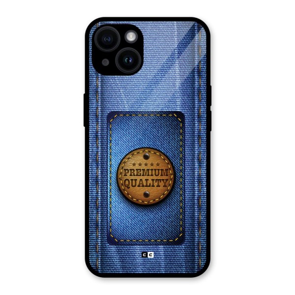 Premium Quality Denim Glass Back Case for iPhone 14