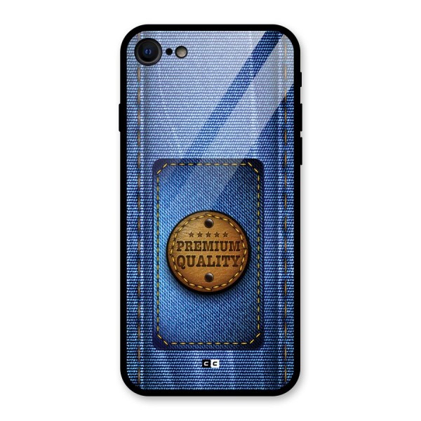 Premium Quality Denim Glass Back Case for iPhone SE 2020