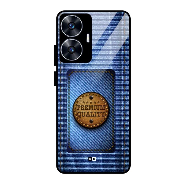 Premium Quality Denim Glass Back Case for realme C55