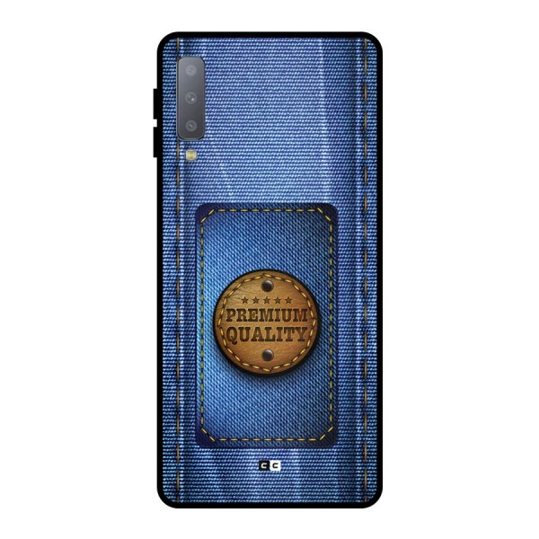 Premium Quality Denim Metal Back Case for Galaxy A7 (2018)