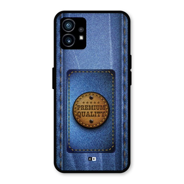 Premium Quality Denim Metal Back Case for Nothing Phone 1