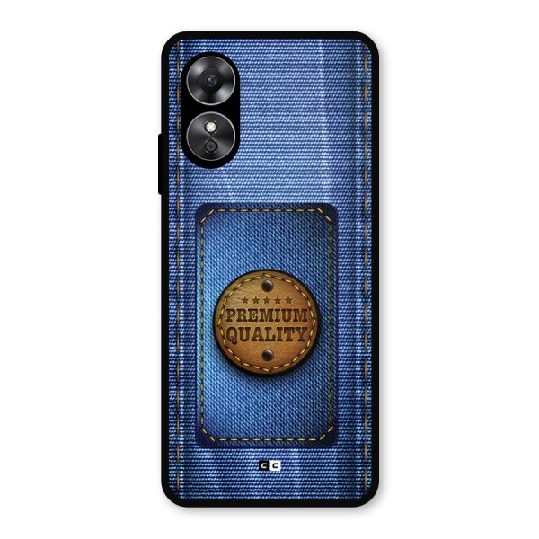 Premium Quality Denim Metal Back Case for Oppo A17