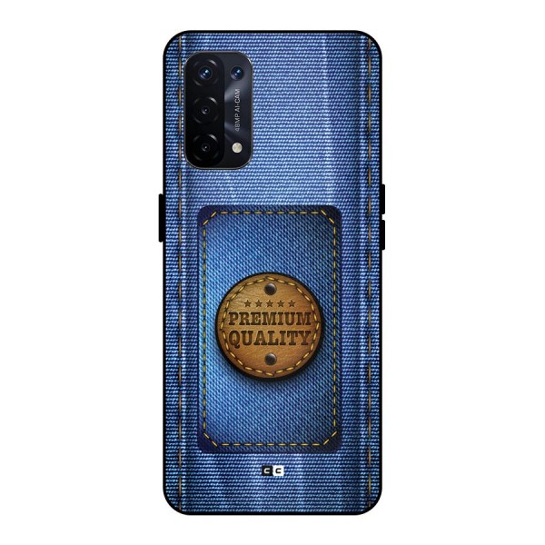 Premium Quality Denim Metal Back Case for Oppo A74 5G