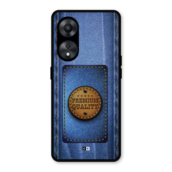 Premium Quality Denim Metal Back Case for Oppo A78